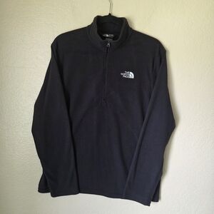 The North Face Quarter Zip Fleece Sweater Mens Medium Black